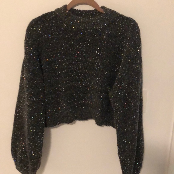 zara black sequin jumper